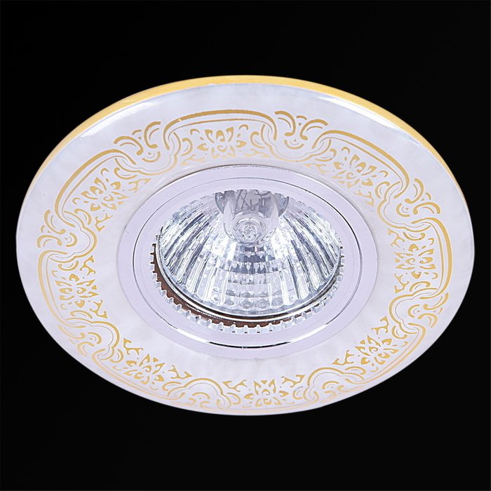 Встраиваемый светильник 09502-9.0-001MN MR16+LED3W WH/GD (полимер, цвет белый) - купить Встраиваемые споты по цене 200.0 Встраиваемый светильник 09502-9.0-001MN MR16+LED3W WH/GD (полимер, цвет белый) - купить Встраиваемые споты по цене 200.0