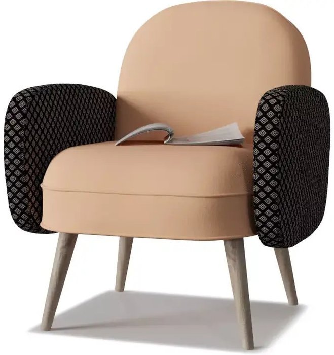 Кресло Бержер светло-оранжевого цвтеа - лучшие Интерьерные кресла в INMYROOM