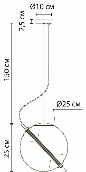 Подвесной светильник Arte Lamp HOLLY A3225SP-1PB - лучшие Подвесные светильники в INMYROOM