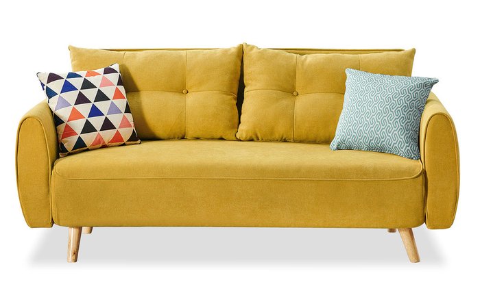 Диван-кровать Beatrix желтого цвета - лучшие Прямые диваны в INMYROOM