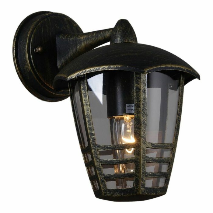 Уличный настенный светильник 08303-9.2-001SJ Top mount BKG черного цвета