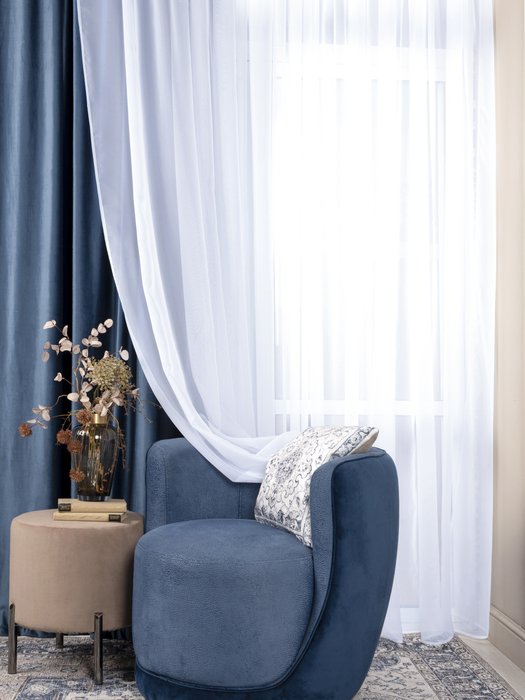 Тюль Bella 295х500 белого цвета