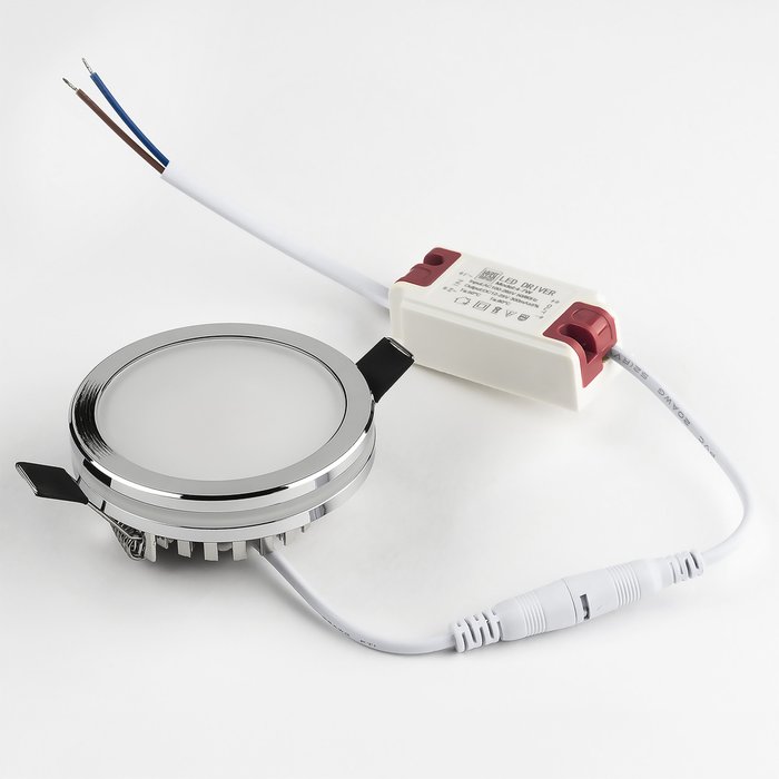 Светодиодный встраиваемый светильник Maturo S 3000K из металла и стекла  - купить Встраиваемые споты по цене 1499