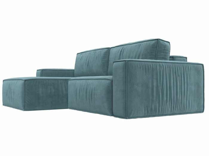 Угловой диван-кровать Прага классик бирюзового цвета левый угол - лучшие Угловые диваны в INMYROOM