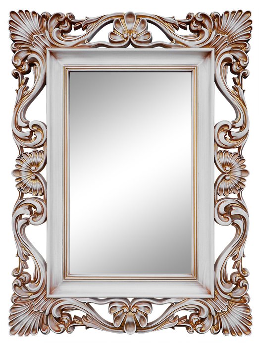 Напольное зеркало Дэгни Белый глянец с золотом
