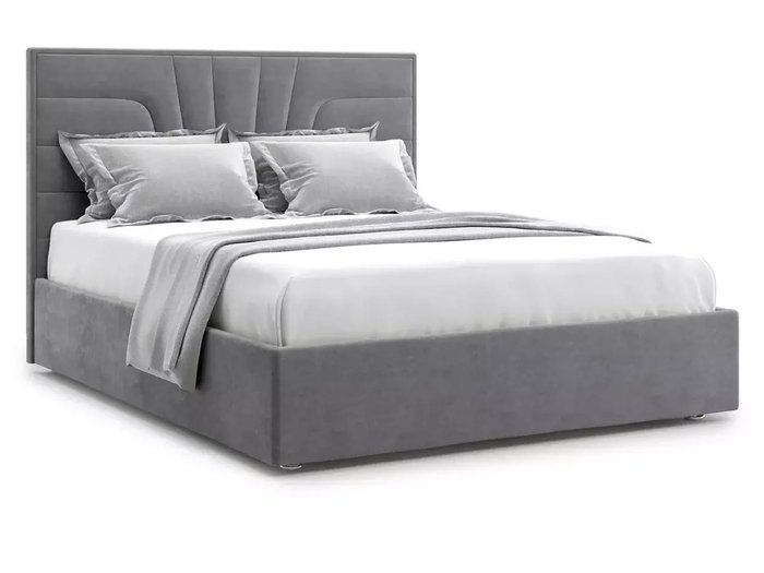Кровать Premium Milana 180х200 серого цвета с подъемным механизмом