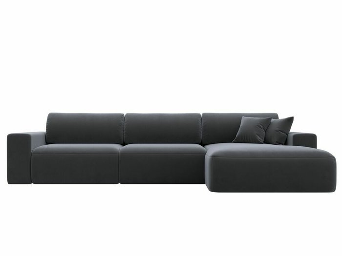 Угловой диван-кровать Лига 036 Классик Лонг темно-серого цвета правый угол - купить Угловые диваны по цене 109999.0