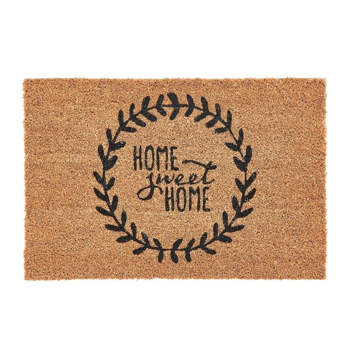Коврик придверный с надписью Home Sweet Home Thiam 40x60 бежевого цвета Коврик придверный с надписью Home Sweet Home Thiam 40x60 бежевого цвета