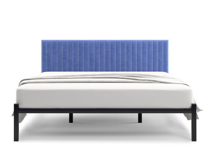 Кровать Лофт Mellisa Steccato 180х200 синего цвета без подъемного механизма - купить Кровати для спальни по цене 19900.0