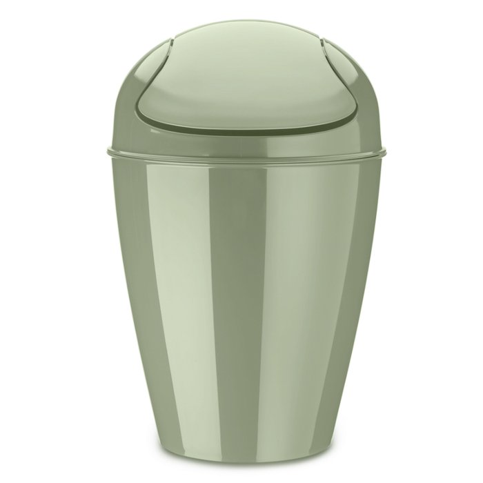 Корзина для мусора с крышкой Del m зеленого цвета