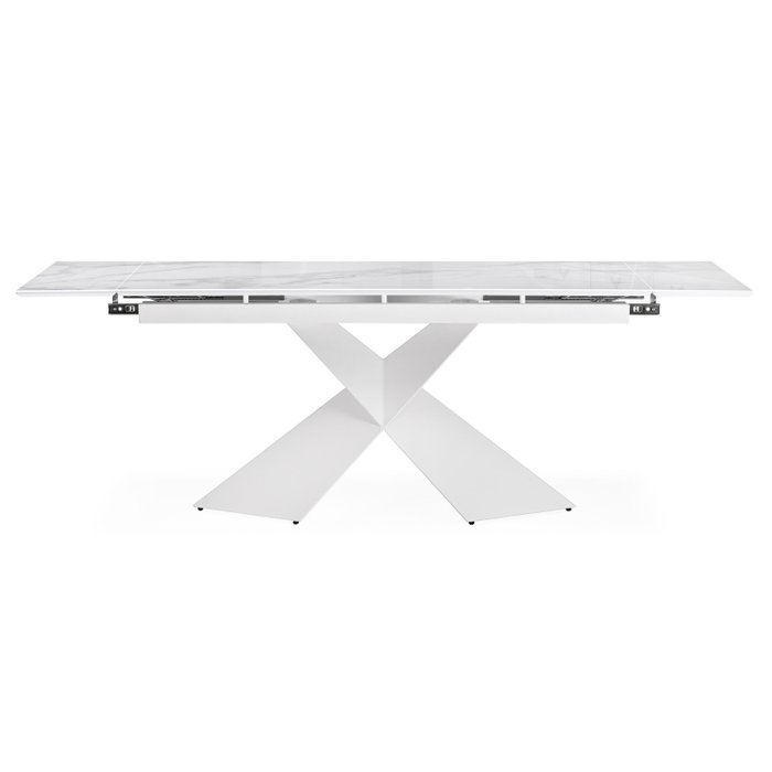 Раскладной обеденный стол Хасселвуд белого цвета - лучшие Обеденные столы в INMYROOM