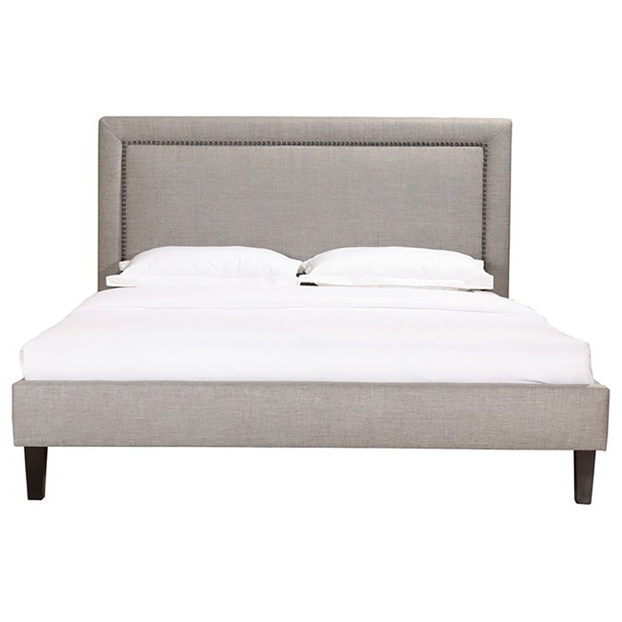 Кровать Laval Upholstered серого цвета 160х200