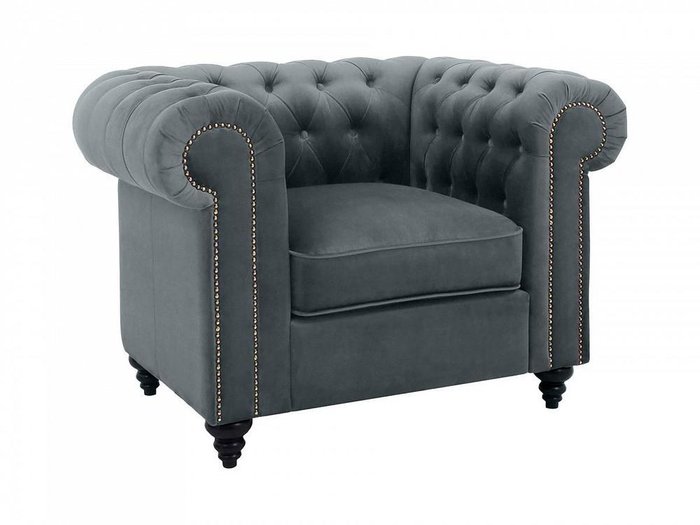 Кресло Chester Classic темно-серого цвета - купить Интерьерные кресла по цене 69210.0
