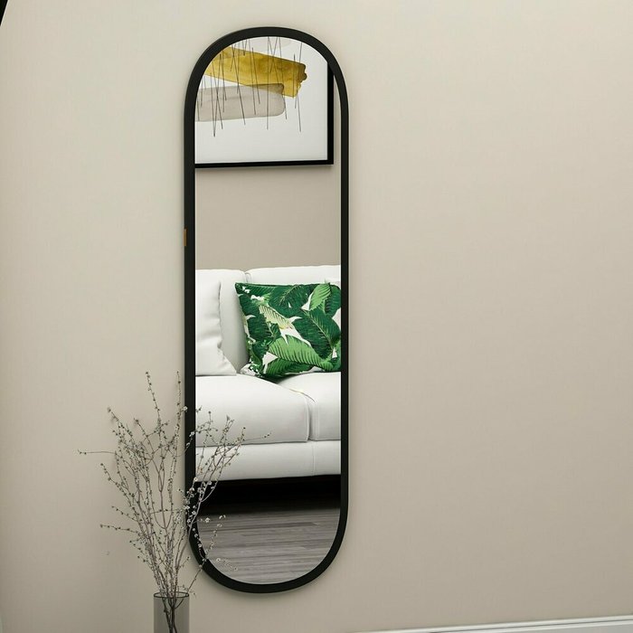 Настенное зеркало Decor 40х120 черного цвета - лучшие Настенные зеркала в INMYROOM