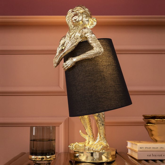 Лампа настольная Monkey с черным абажуром - лучшие Настольные лампы в INMYROOM