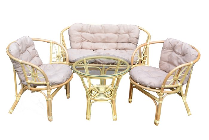 Набор мебели Багамы бежевого цвета - купить Комплекты для сада и дачи по цене 26561.0