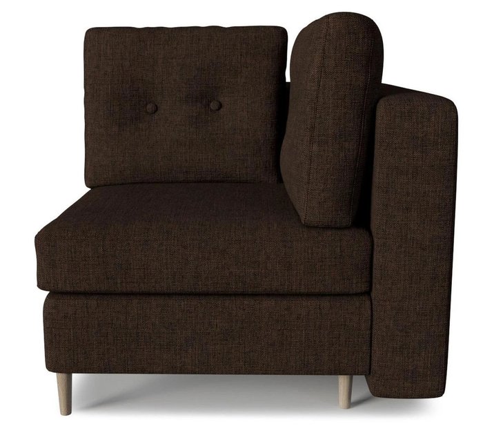 Модуль угловой сектор Белфаст коричневого цвета - лучшие Интерьерные кресла в INMYROOM