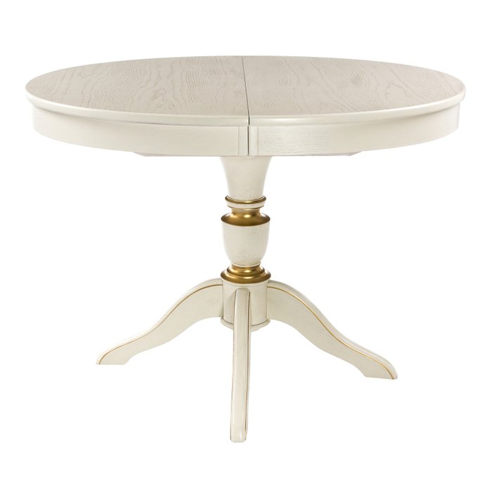 Обеденный раздвижной стол Arno молочного цвета с патиной - купить Обеденные столы по цене 30990.0