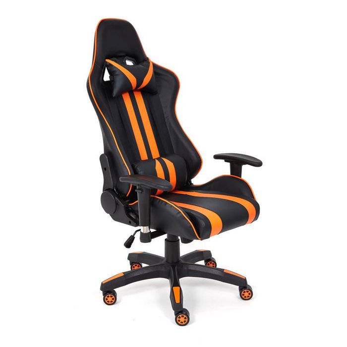 Кресло офисное iCar черно-оранжевого цвета