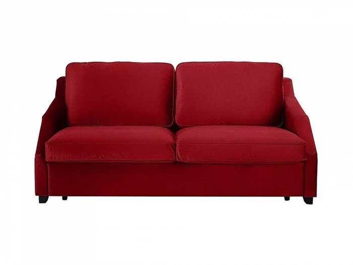 Диван-кровать трёхместный Windsor с молдингом красного цвета