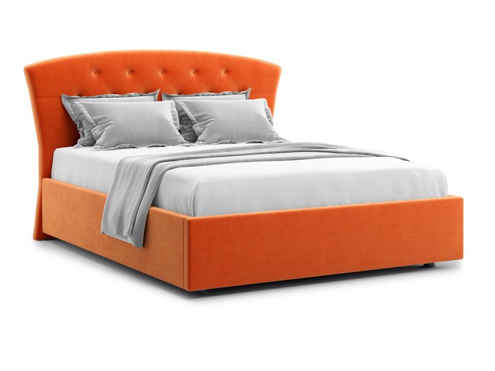 Кровать Premo 180х200 оранжевого цвета с подъемным механизмом 