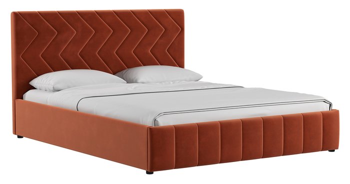 Кровать с подъемным механизмом Милана 160х200 кирпично-коричневого цвета