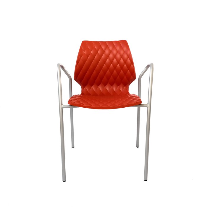 Стул Uni красного цвета с подлокотниками - купить Обеденные стулья по цене 13790.0