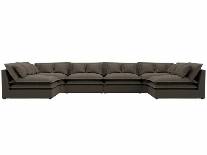 Угловой диван Лига 040 темно-коричневого цвета   - купить Угловые диваны по цене 138999.0