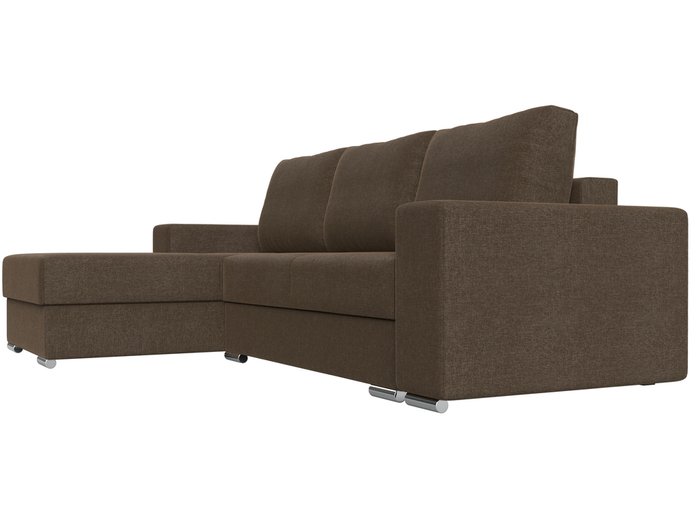 Угловой диван-кровать Дрезден коричневого цвета левый угол - лучшие Угловые диваны в INMYROOM