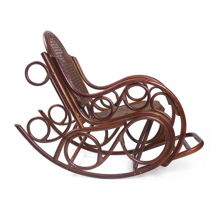 Кресло-качалка Novo с подушкой коньяк - лучшие Садовые кресла в INMYROOM