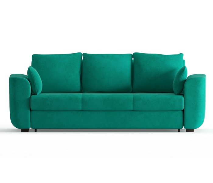 Диван-кровать Салтфорд в обивке из велюра бирюзового цвета - купить Прямые диваны по цене 44590.0