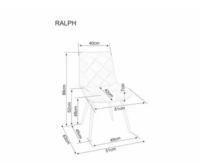 Стул Ralph темно-бежевого цвета - лучшие Обеденные стулья в INMYROOM Стул Ralph темно-бежевого цвета - лучшие Обеденные стулья в INMYROOM
