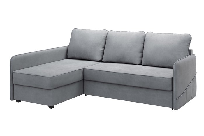 Угловой диван-кровать левый Слим серого цвета - купить Угловые диваны по цене 34490.0
