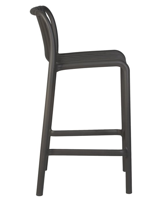 Стул полубарный Chloe темно-серого цвета - лучшие Барные стулья в INMYROOM