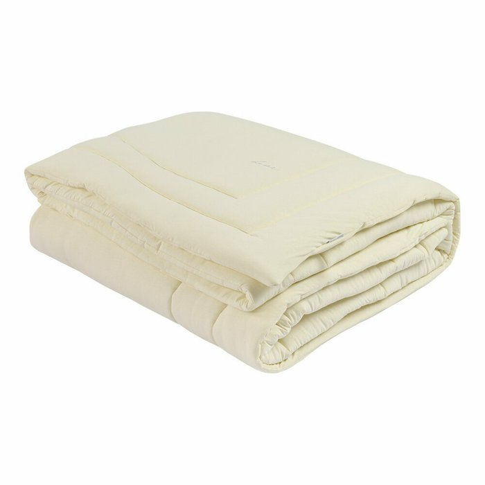 Трикотажное одеяло Роланд 220х235 кремового цвета
