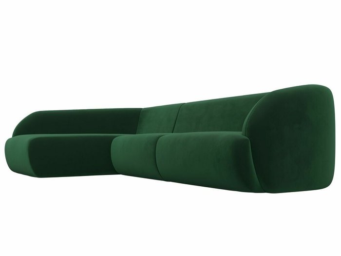 Угловой-диван Лига 041 темно-зеленого цвета левый угол - лучшие Угловые диваны в INMYROOM