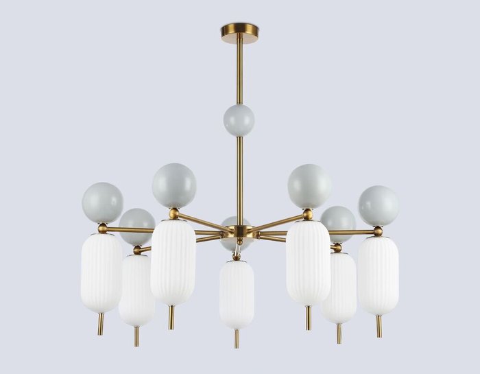 Люстра на штанге Ceramo Modern LH53106 (стекло, цвет белый) - лучшие Подвесные люстры в INMYROOM