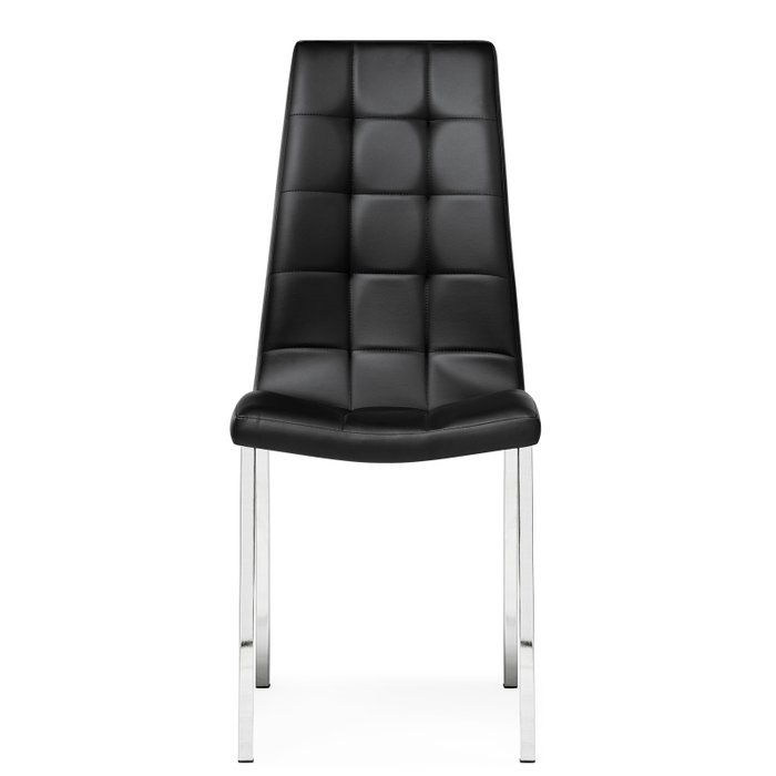 Стул в обивке из экокожей черного цвета - купить Обеденные стулья по цене 5330.0