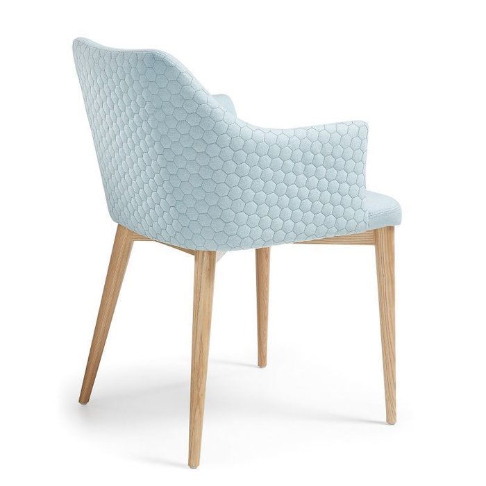 Кресло Danai голубое тканевое - лучшие Обеденные стулья в INMYROOM