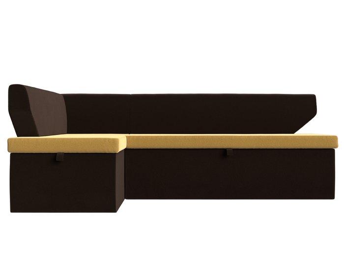 Угловой диван-кровать Омура желто-коричневого цвета левый угол - купить Угловые диваны по цене 37999.0