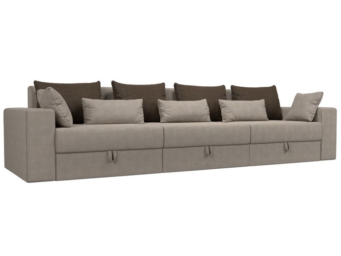 Прямой диван-кровать Мэдисон Long бежево-коричневого цвета