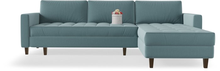 Угловой диван-кровать Geradine голубого цвета