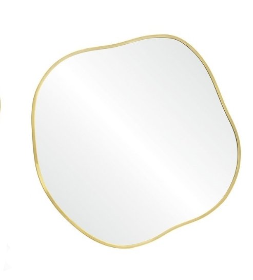 Настенное зеркало Organic L в раме золотого цвета - купить Настенные зеркала по цене 19900.0