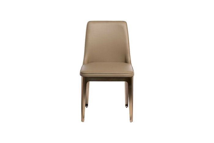 Стул бежевого цвета с металлическим основанием  - купить Обеденные стулья по цене 51400.0
