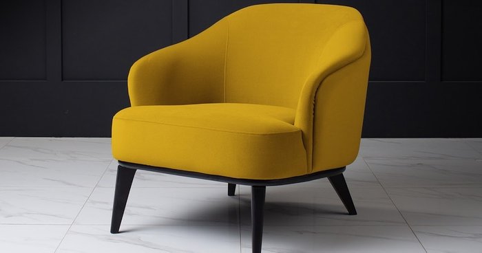 Кресло Bend желтого цвета - лучшие Интерьерные кресла в INMYROOM