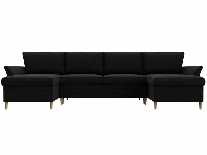 Угловой диван-кровать София черного цвета - купить Угловые диваны по цене 69999.0