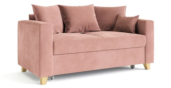 Диван-кровать Эмилио розового цвета - купить Прямые диваны по цене 43201.0