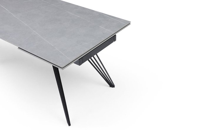 Раскладной обеденный стол Parma L серого цвета - лучшие Обеденные столы в INMYROOM