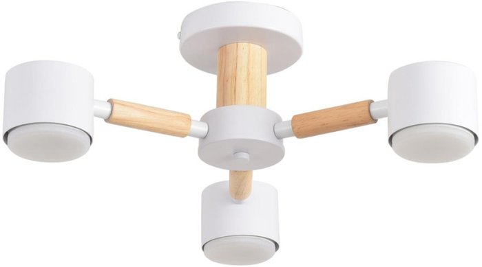 Потолочная люстра на штанге Lumion Venna 8306/3C белый, металл/дерево GX53 LED 3*7W 220V Потолочная люстра на штанге Lumion Venna 8306/3C белый, металл/дерево GX53 LED 3*7W 220V