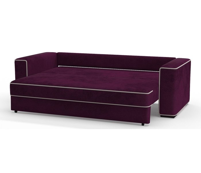 Диван-кровать Аваллон в обивке из велюра фиолетового цвета - лучшие Прямые диваны в INMYROOM